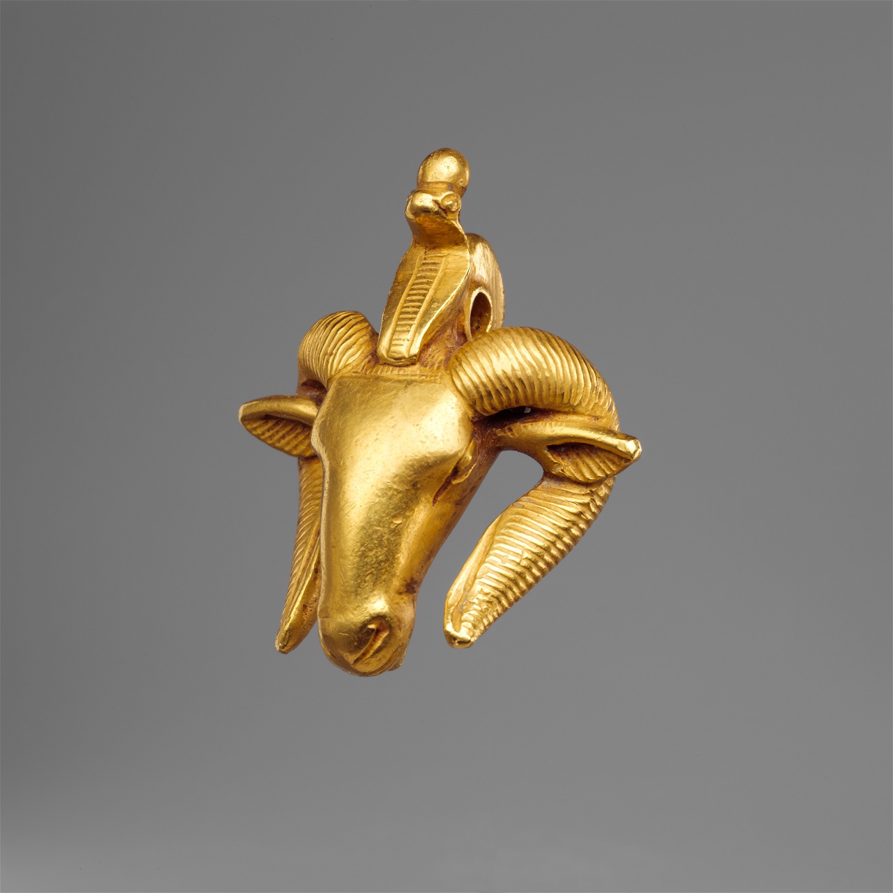 Golden Ram S Head Amulet Egypt Museum