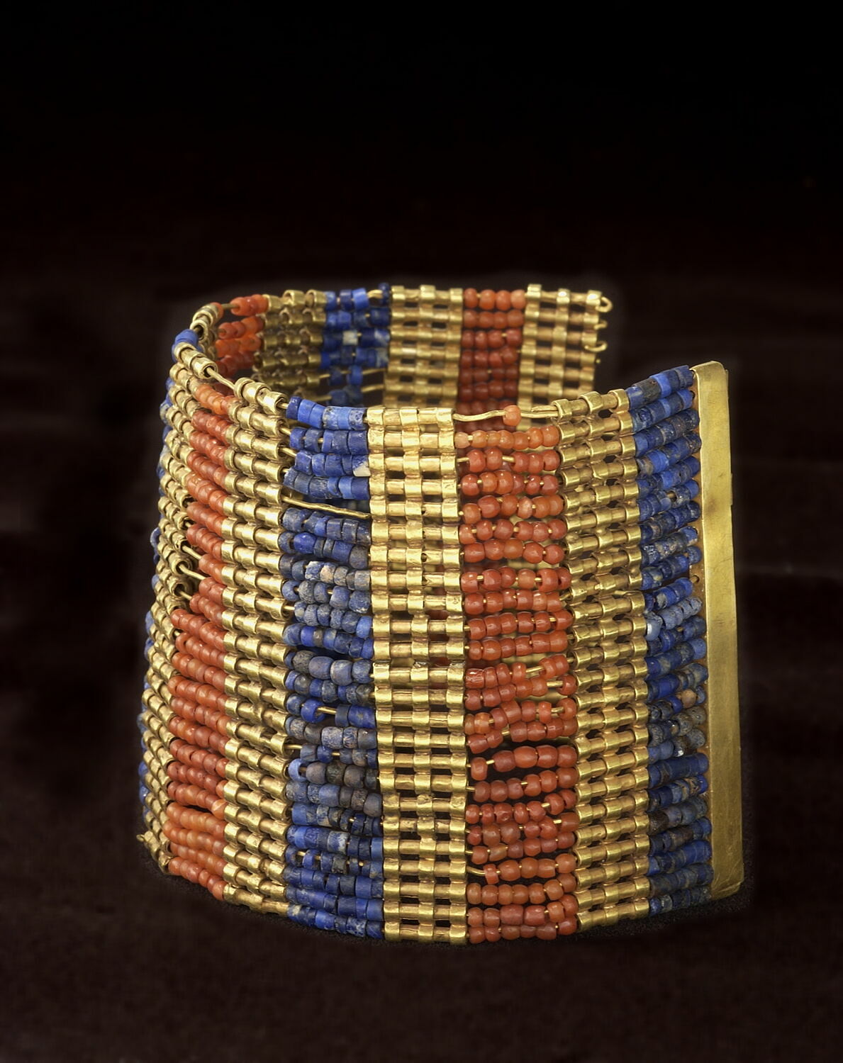 Southwestern Hand Beaded Cuff Bracelet -Navajo (36bc231) - Mission Del Rey  Southwest