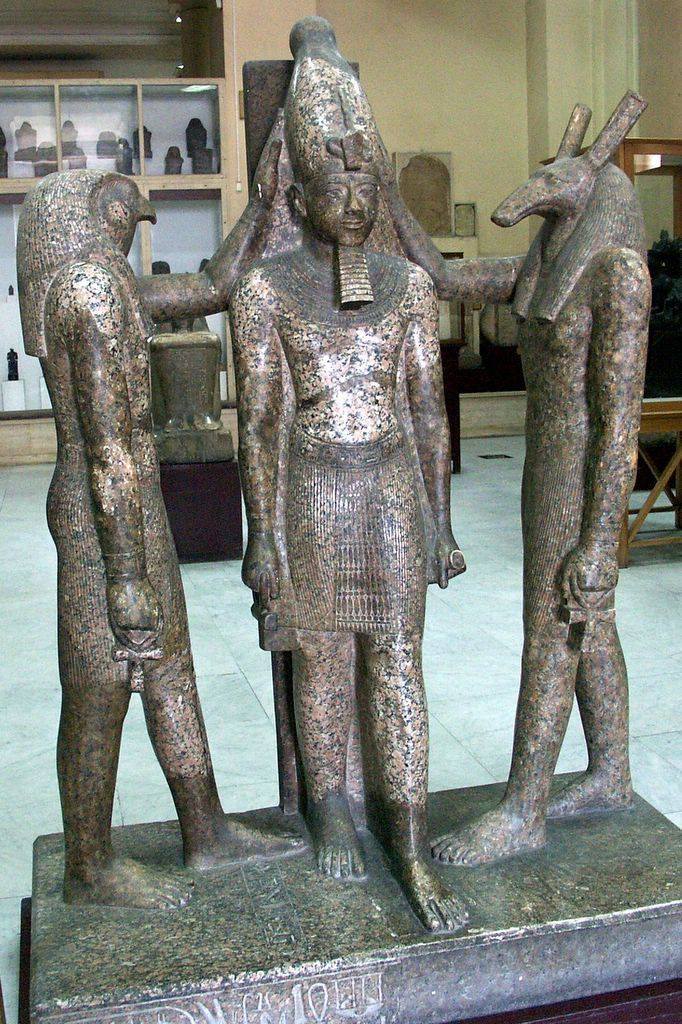 Statue Of Ramesses Iii With Horus And Seth Egypt Museum