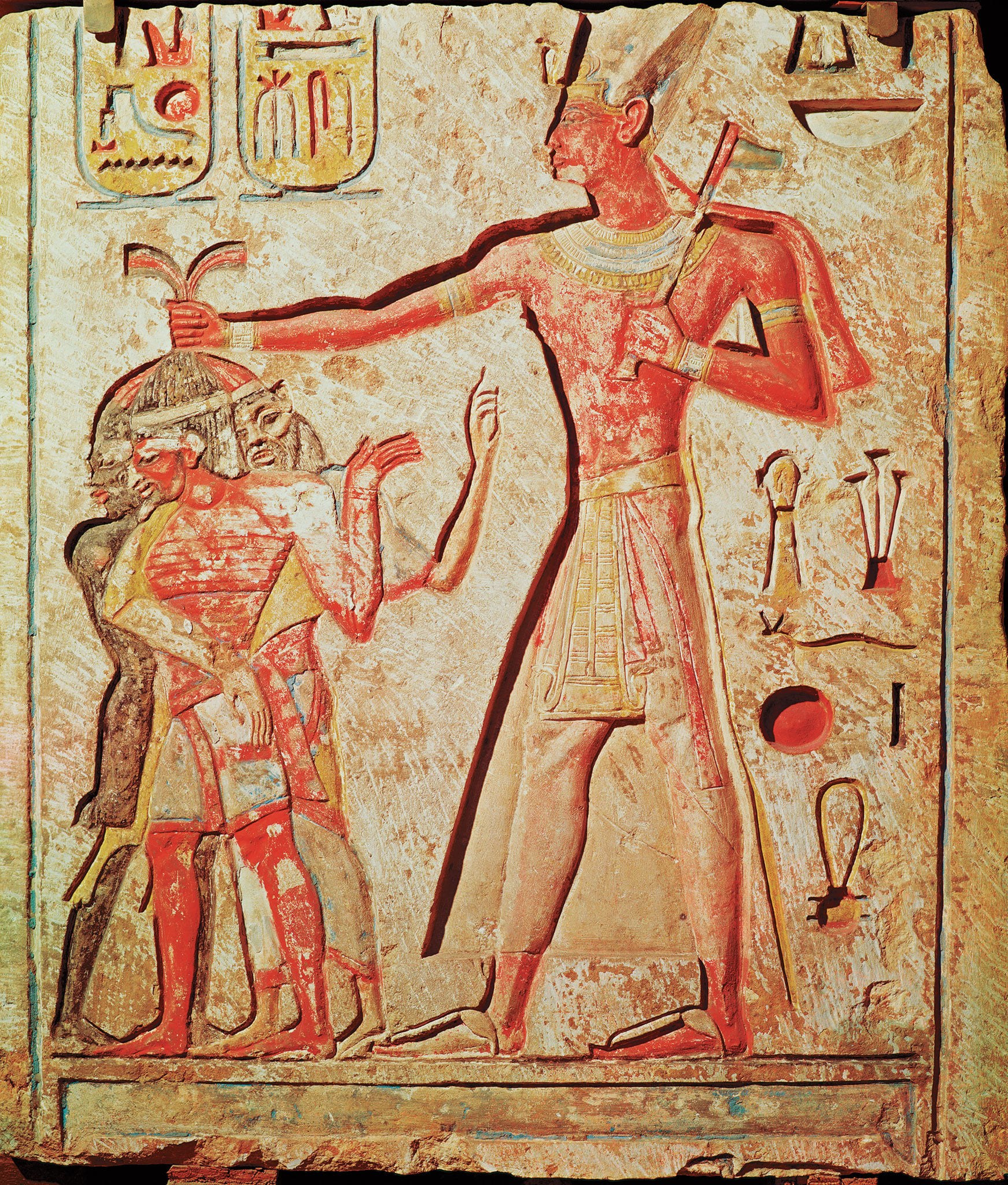 Relief Of Ramesses II Smiting His Enemies - Egypt Museum