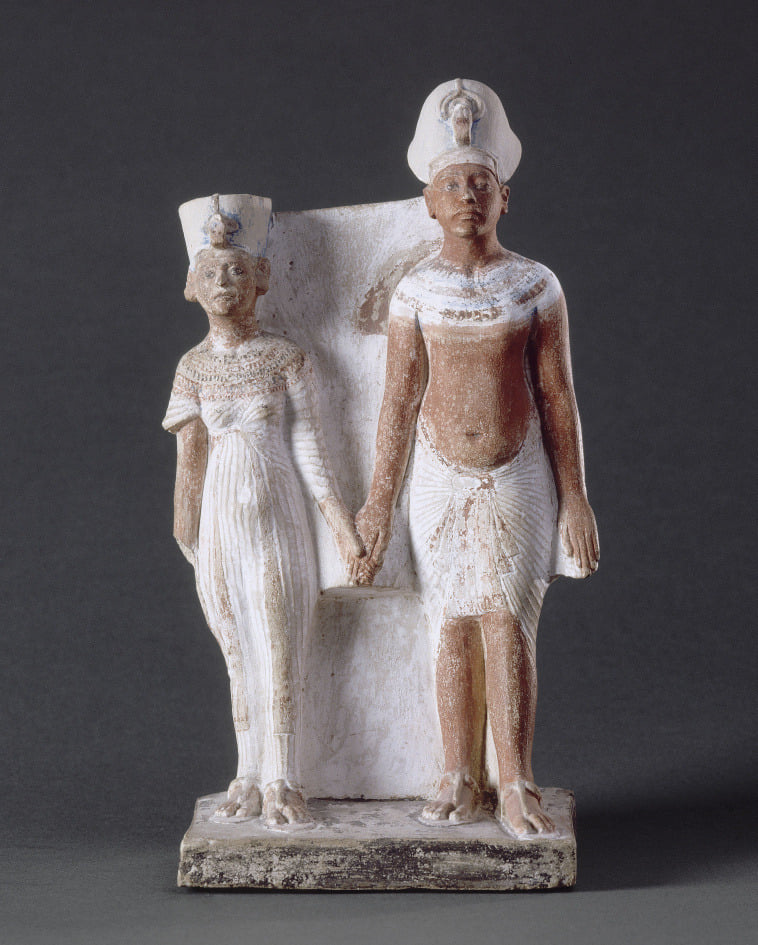 Statue of Akhenaten and Nefertiti - Egypt Museum