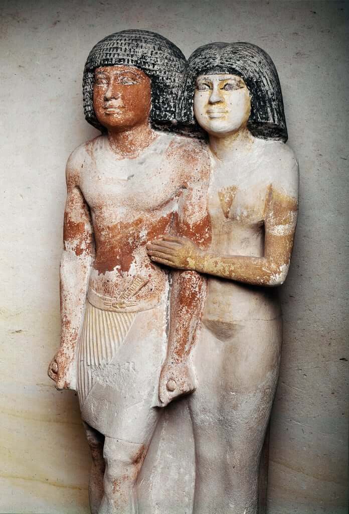 Old Kingdom Statue of Raherka and Meresankh Egypt Museum