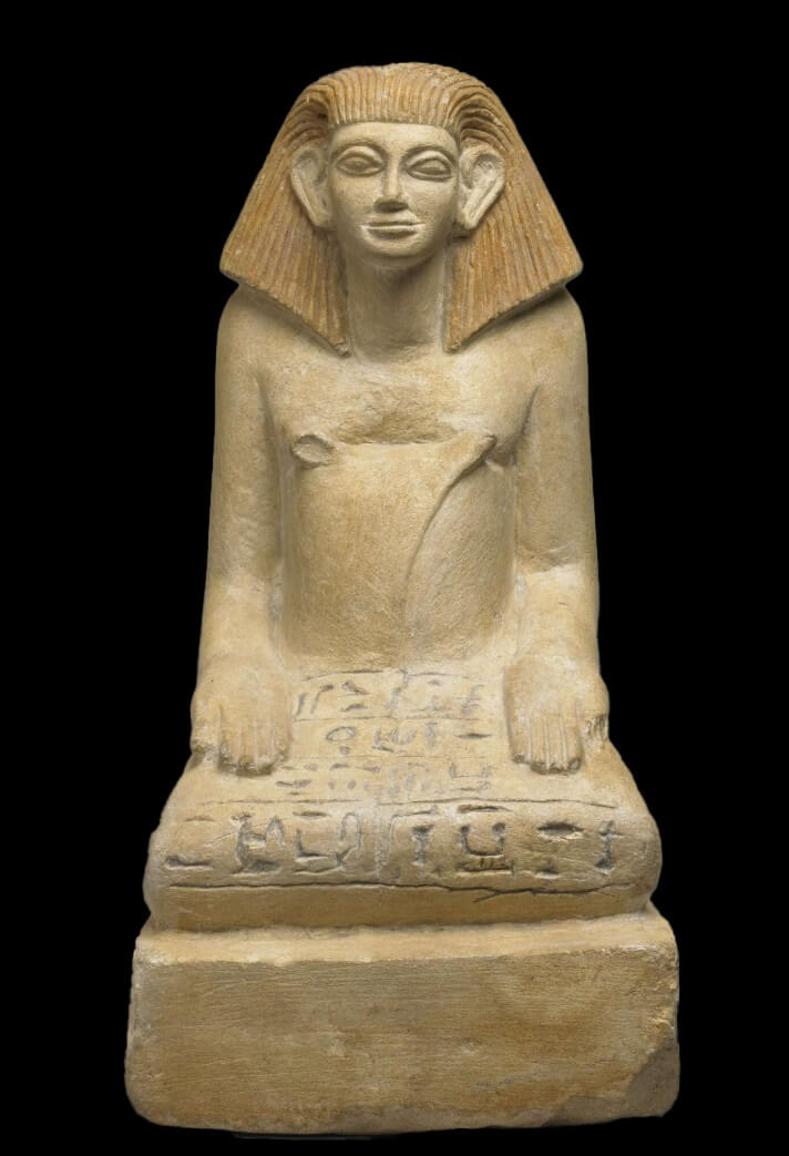 Limestone seated figure of Senebef - Egypt Museum