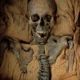 The mummy, or rather, skeleton of KV55, photographed the the National Geographic.