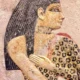 Princess Nefertiabet, as depicted on her stela, where she is seen receiving food offerings, titled as; "[the products of the] field".