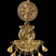 Golden earring with Hathor and rosette - Meroë, Nubia
