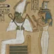 Osiris with Isis and Nephthys. Book of the Dead of the scribe Hunefer