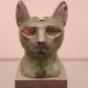 Head of a Cat with Amber Eyes