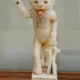 Lion-shaped alabaster perfume vase