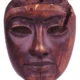 Wooden face from a coffin