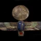 Silver Winged Scarab Amulet