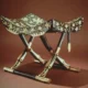 Tutankhamun folding stool imitating leopard skin