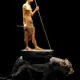 Statuette of King Tutankhamun with Leopard