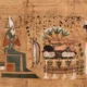 Her-weben-khet presents offerings to Ptah-Sokar in his form as Osiris